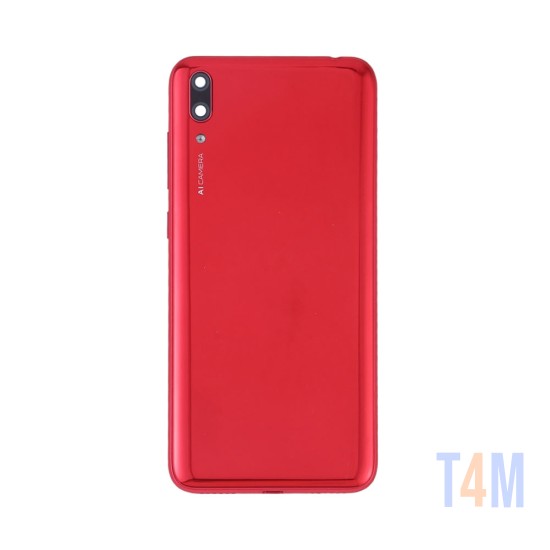 Tapa Trasera+Lente de Cámara Huawei Y7 2019 Rojo